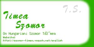 timea szomor business card